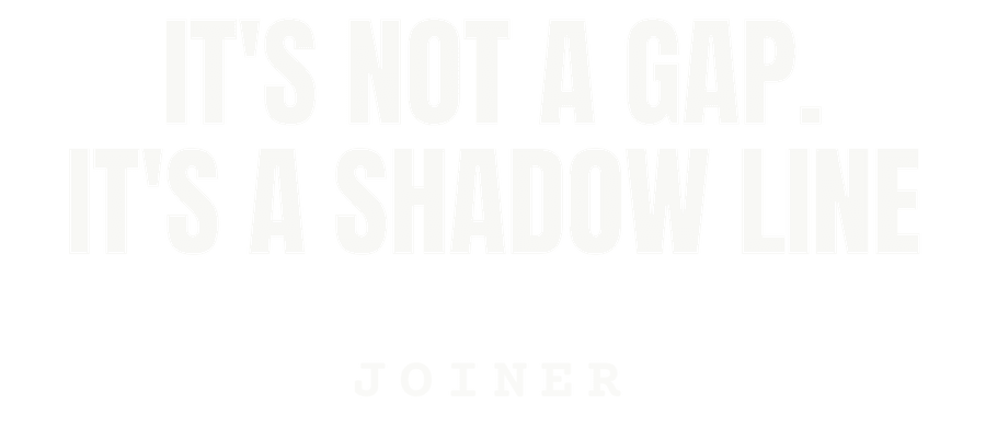 It's not a gap. It's a shadow line
