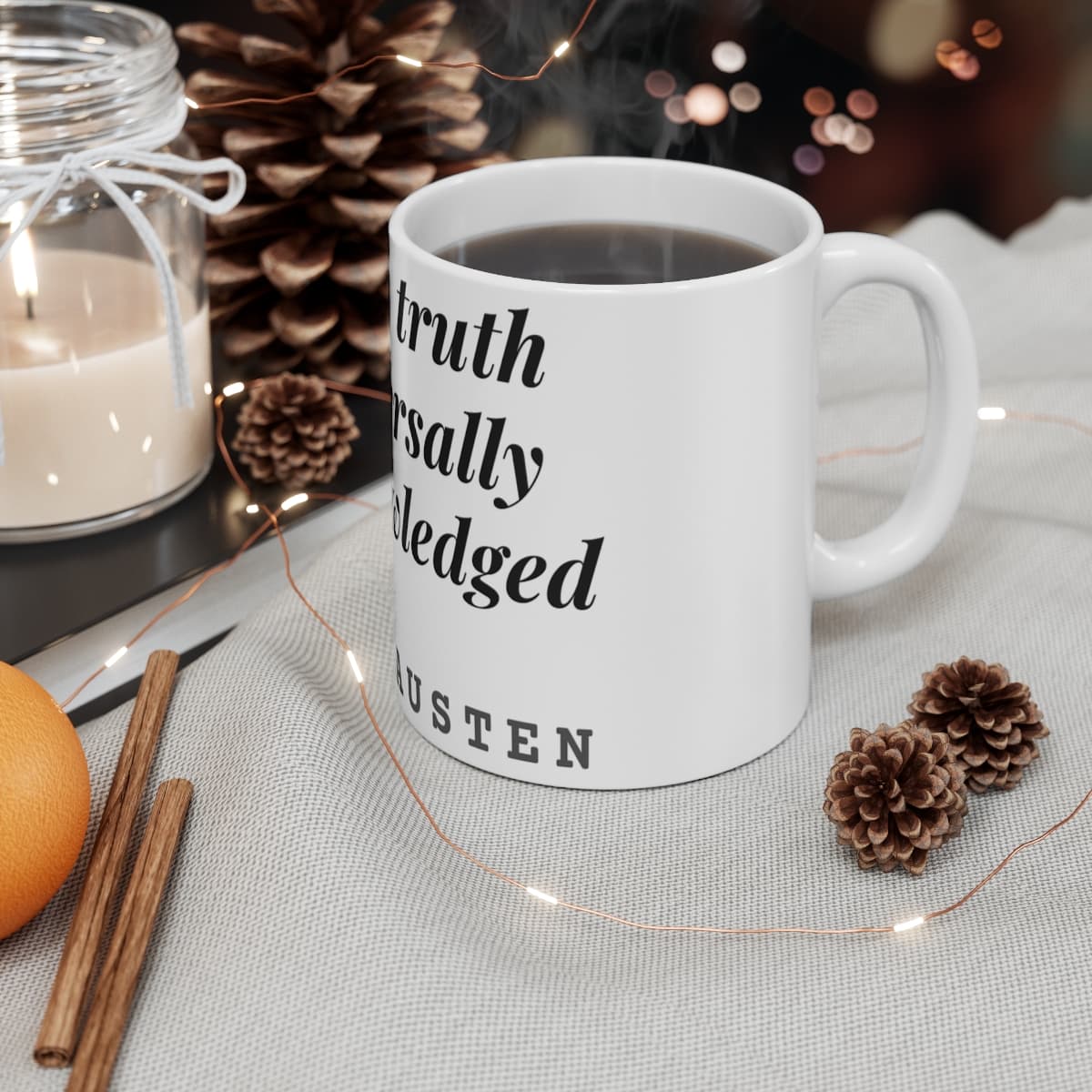 It is a truth universally acknowledged — On a mug