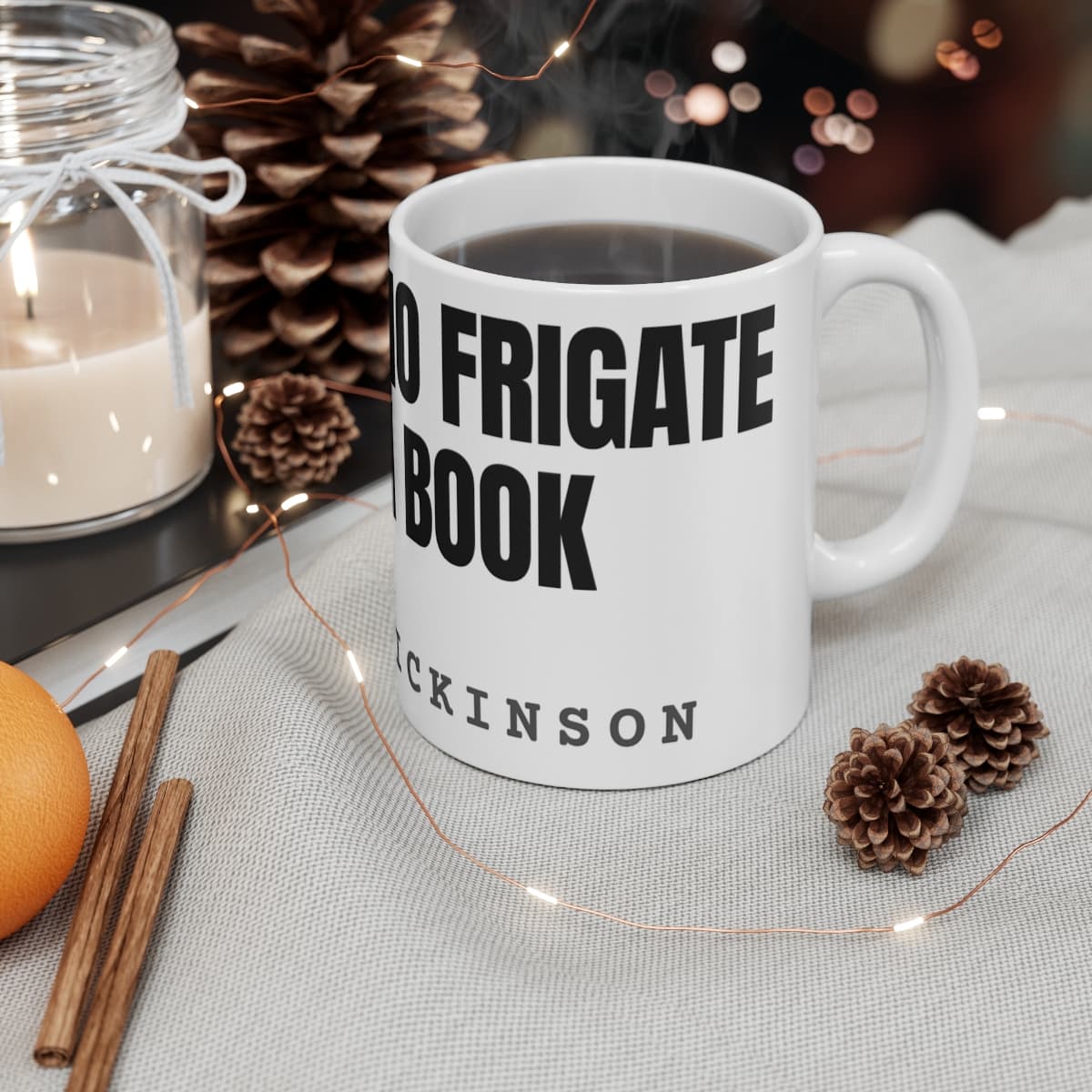 There is no Frigate like a Book — On a mug