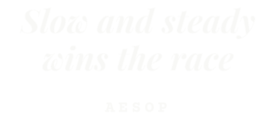 Slow and steady wins the race