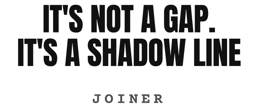It's not a gap. It's a shadow line