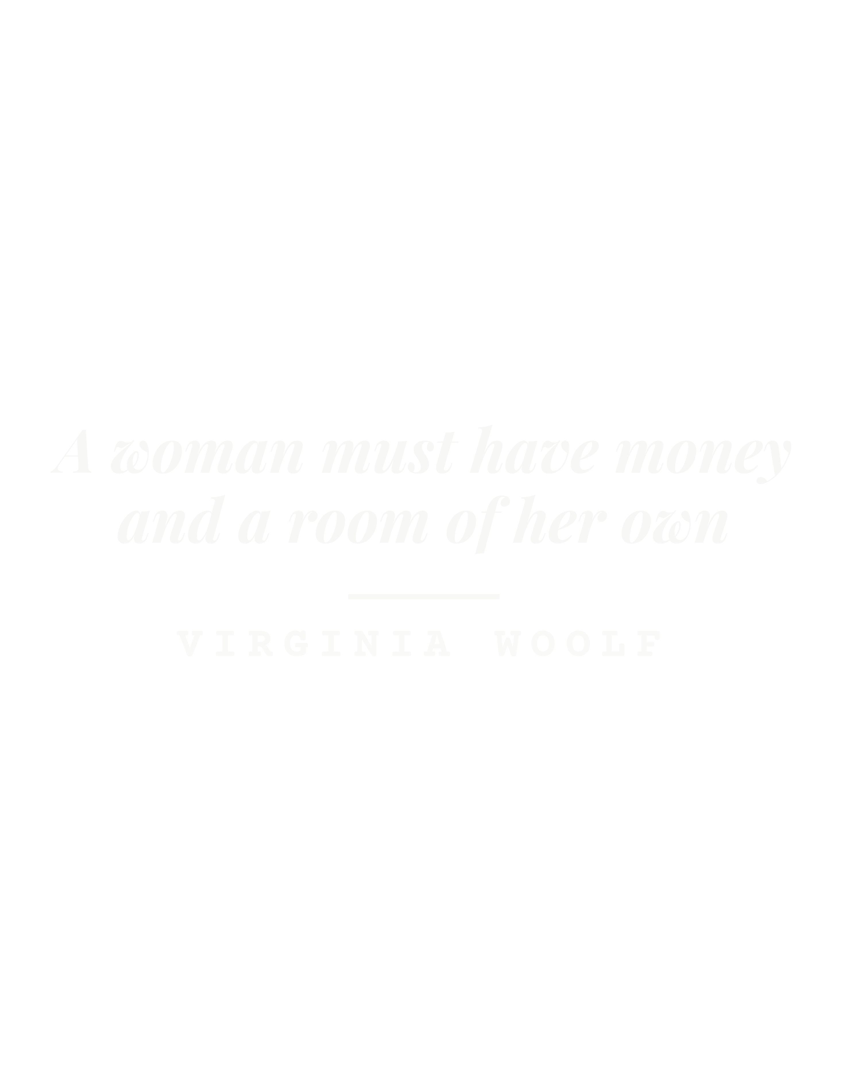 A woman must have money and a room of her own