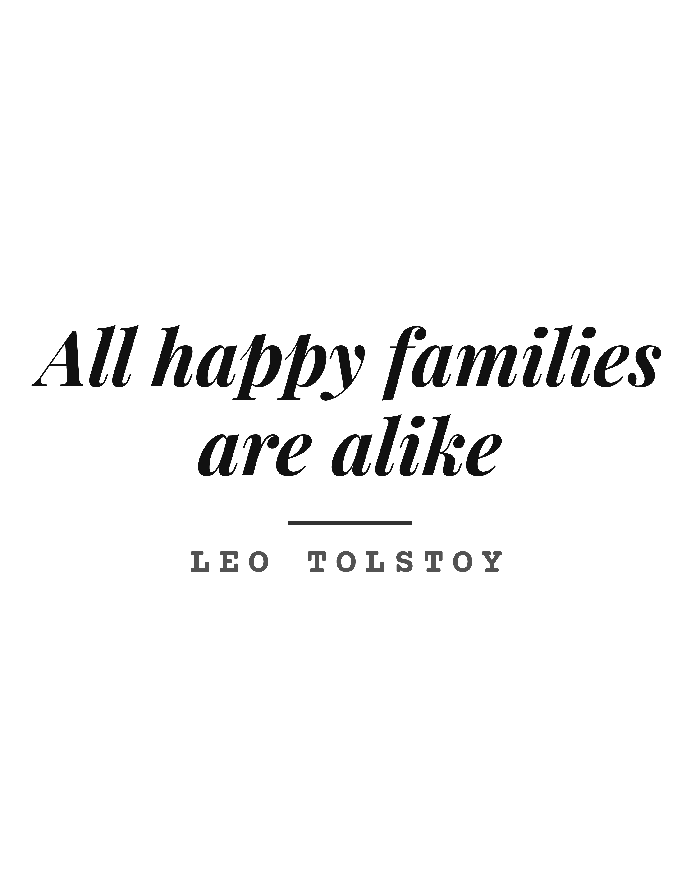 All happy families are alike