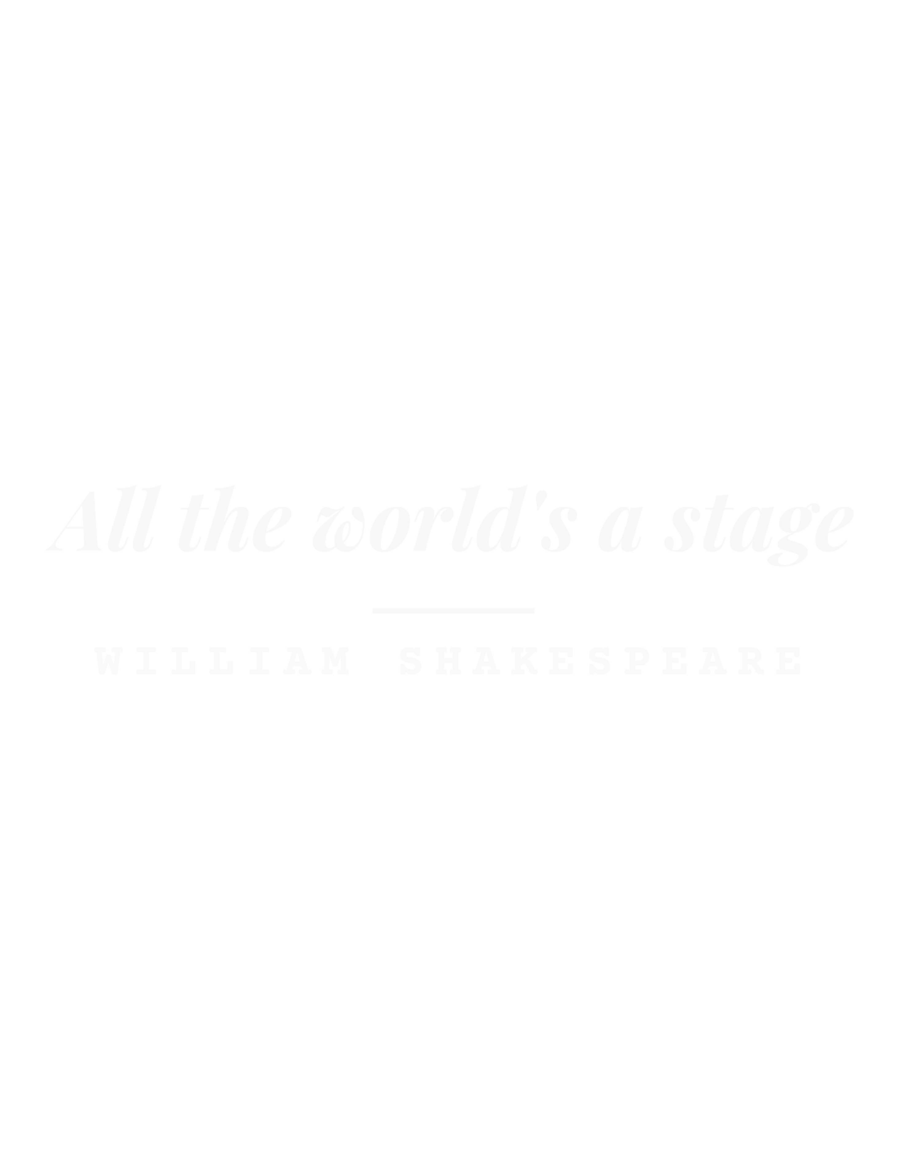 All the world's a stage