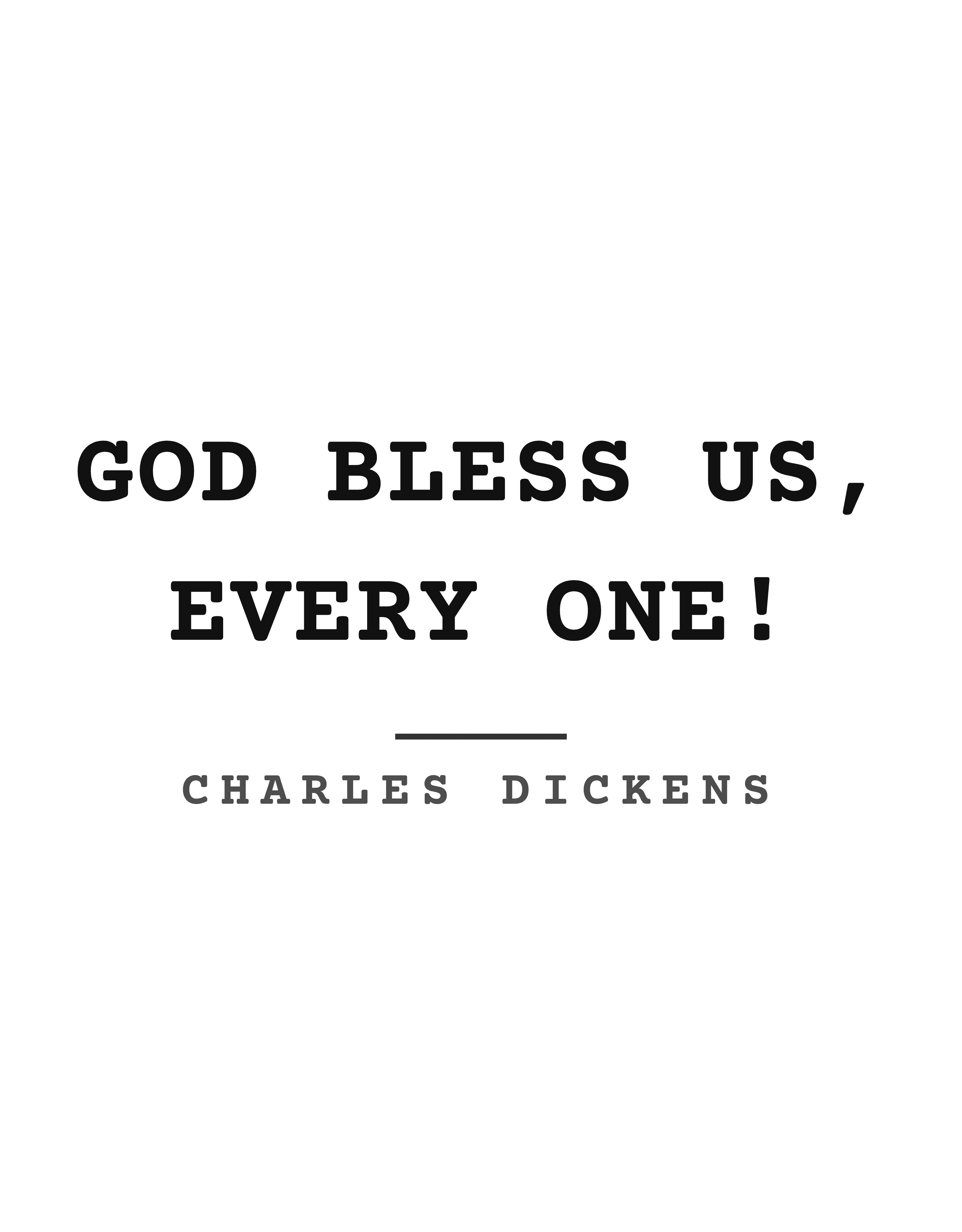 God bless us, every one!