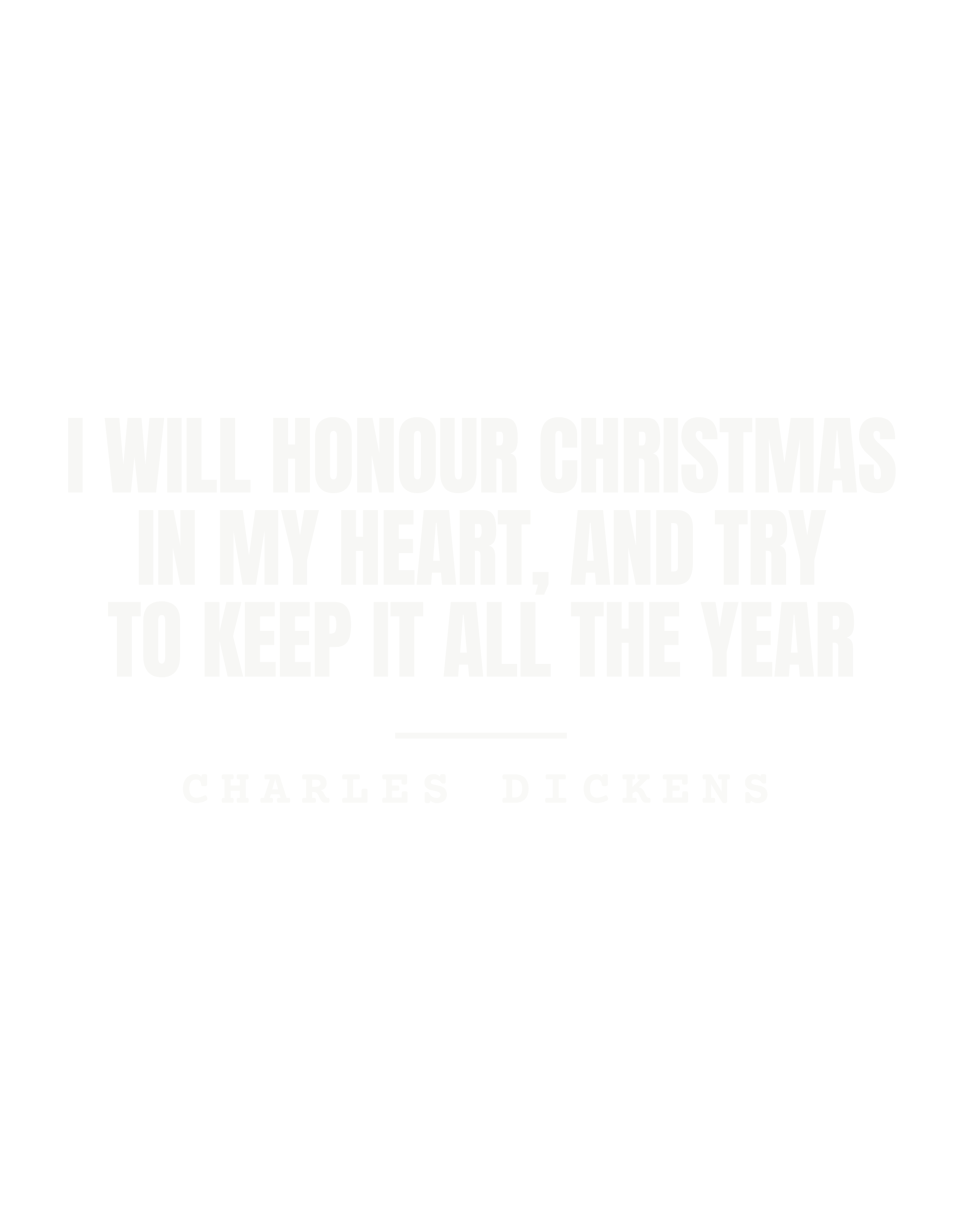 I will honour Christmas in my heart, and try to keep it all the year