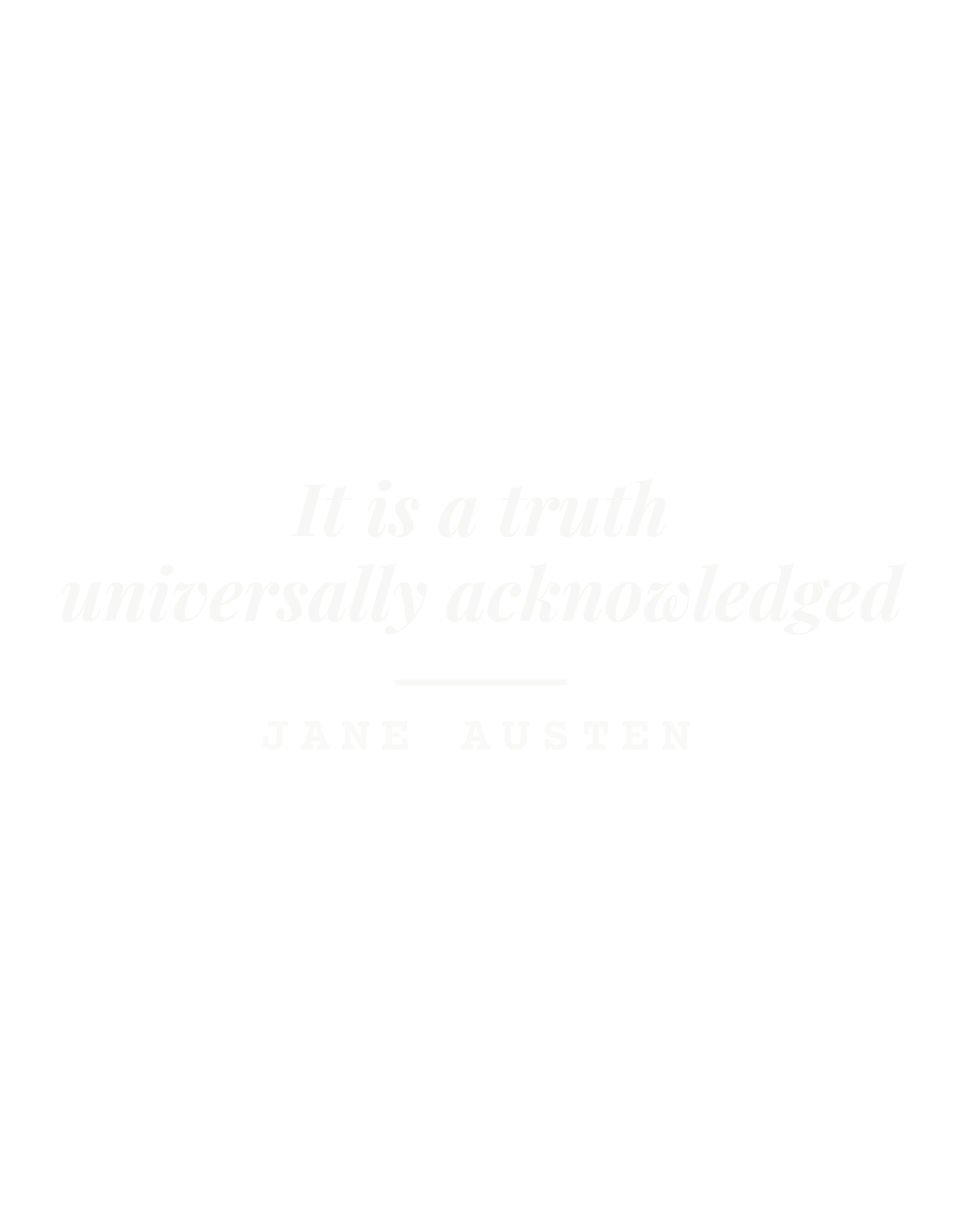It is a truth universally acknowledged