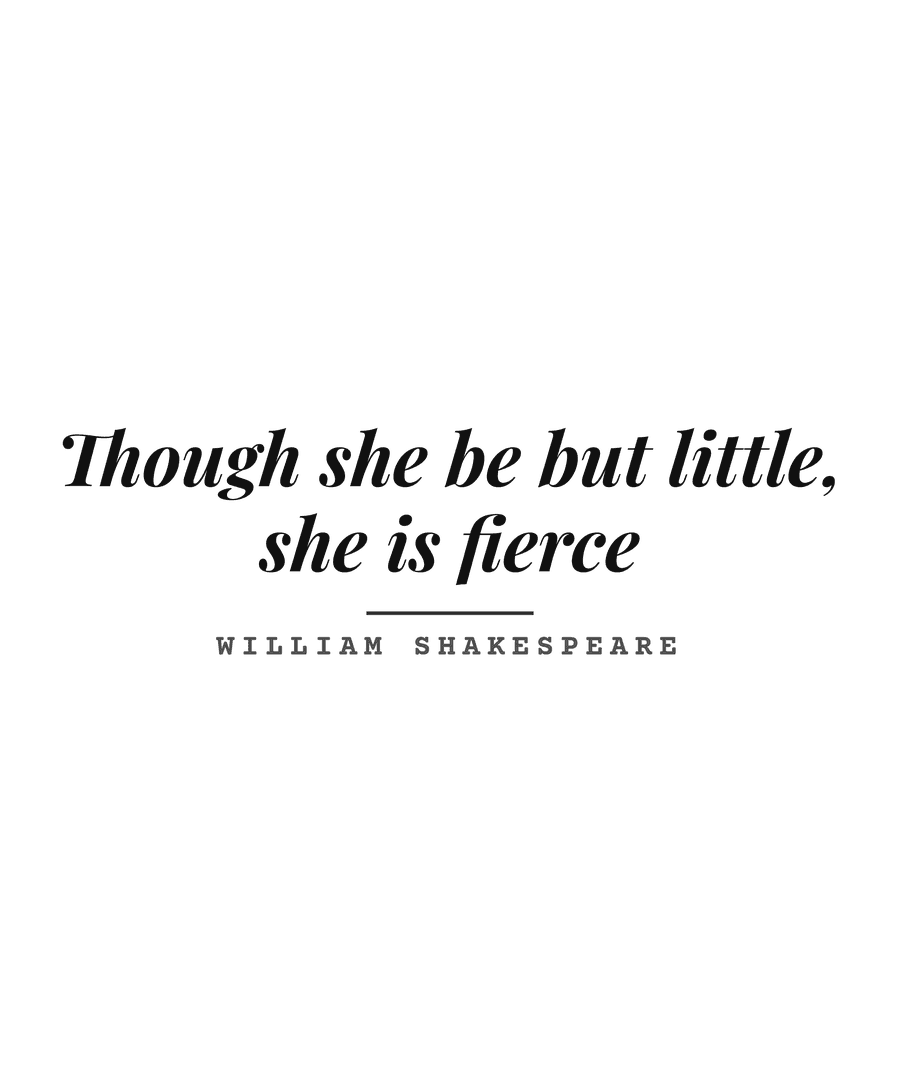 Though she be but little, she is fierce