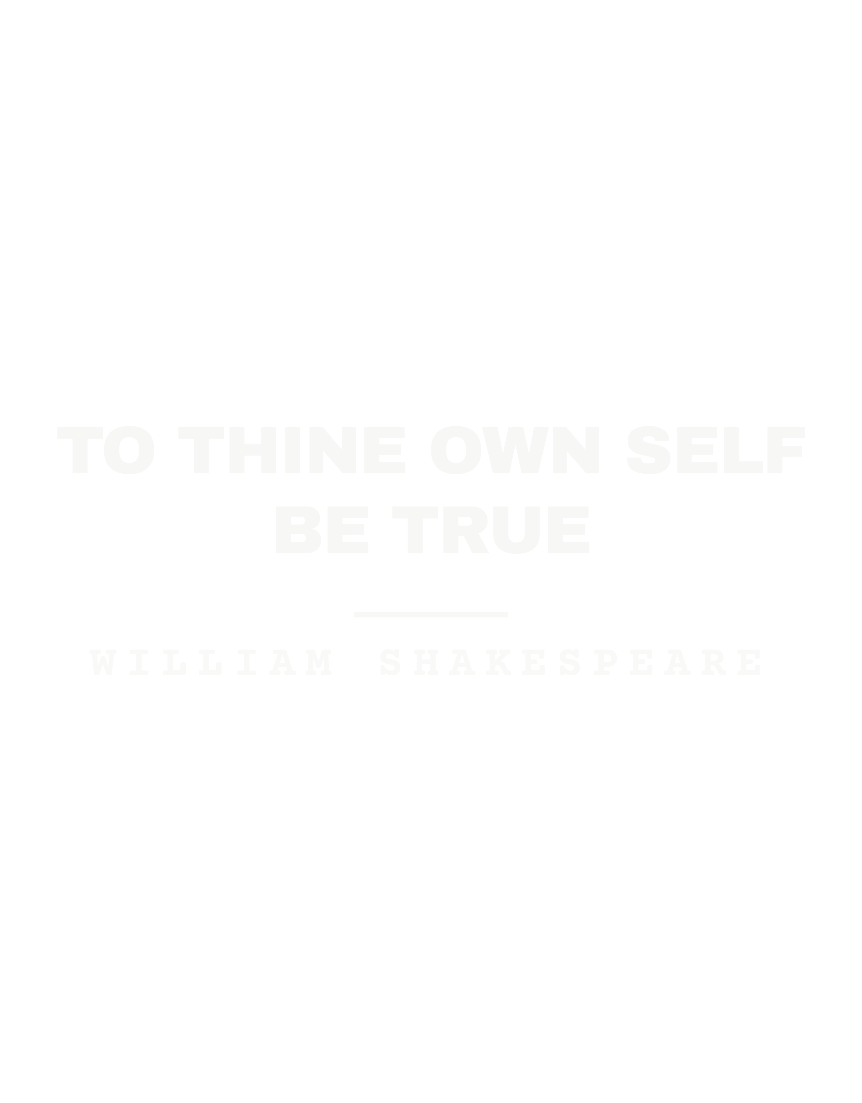 To thine own self be true