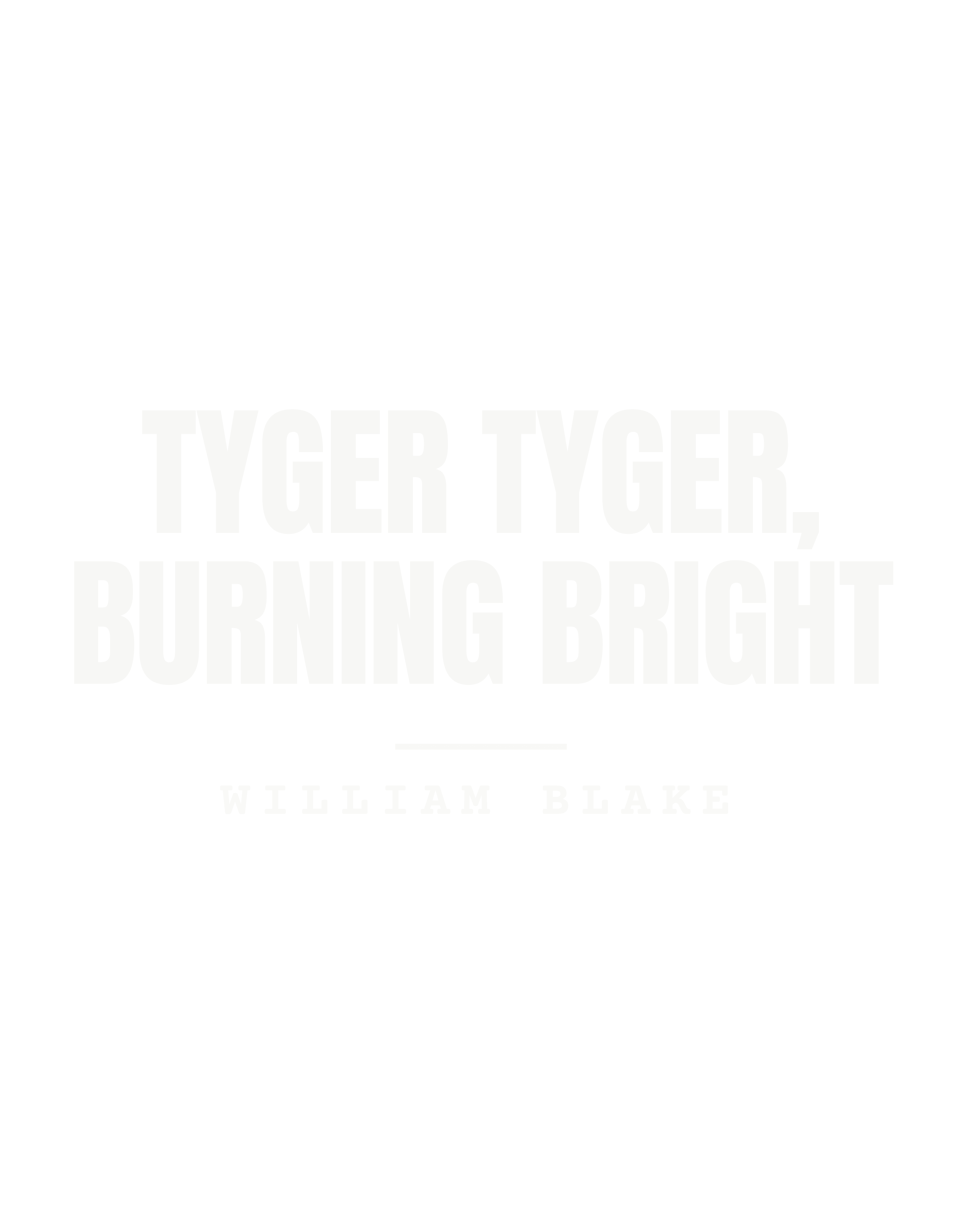 Tyger Tyger, burning bright