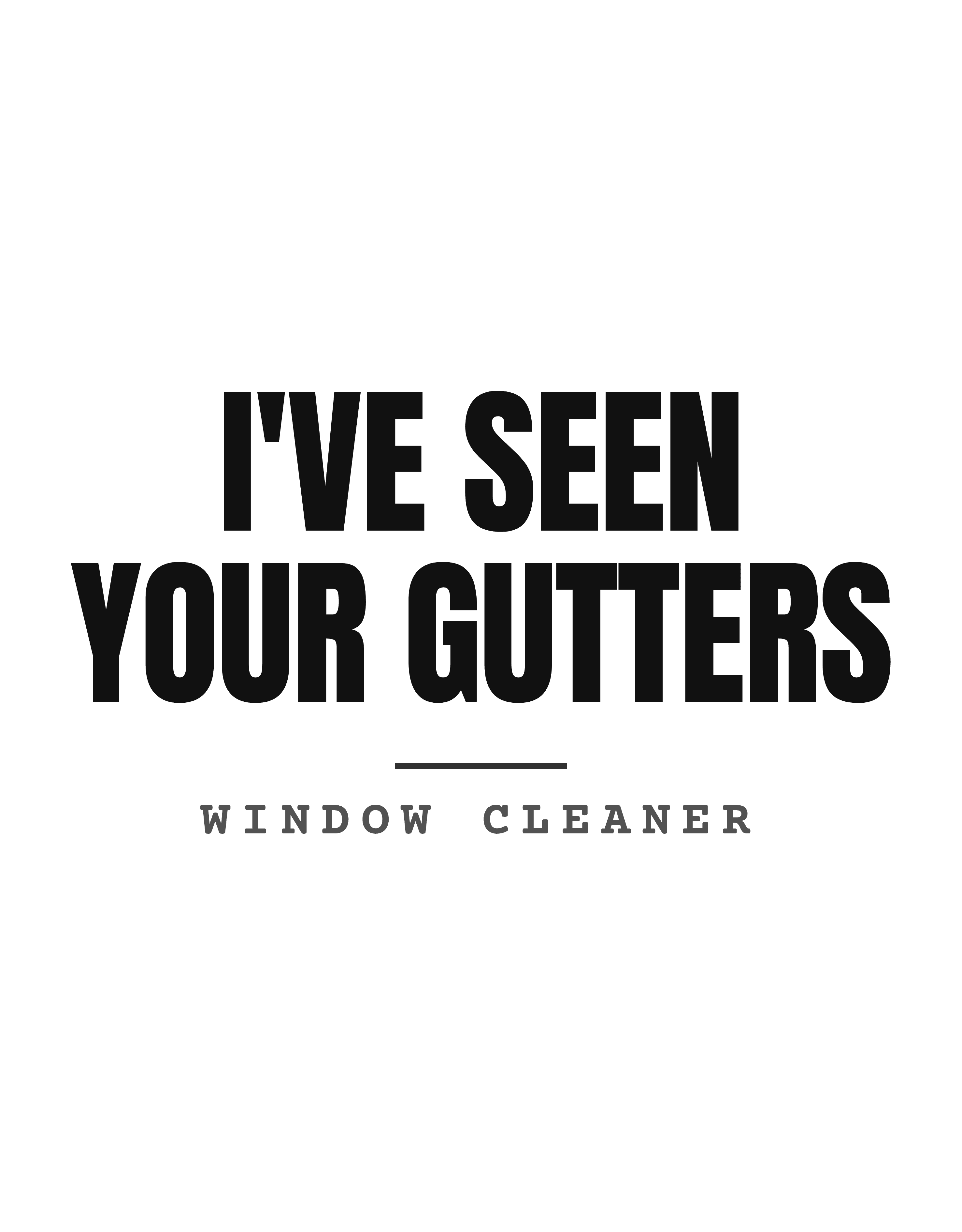 I've seen your gutters