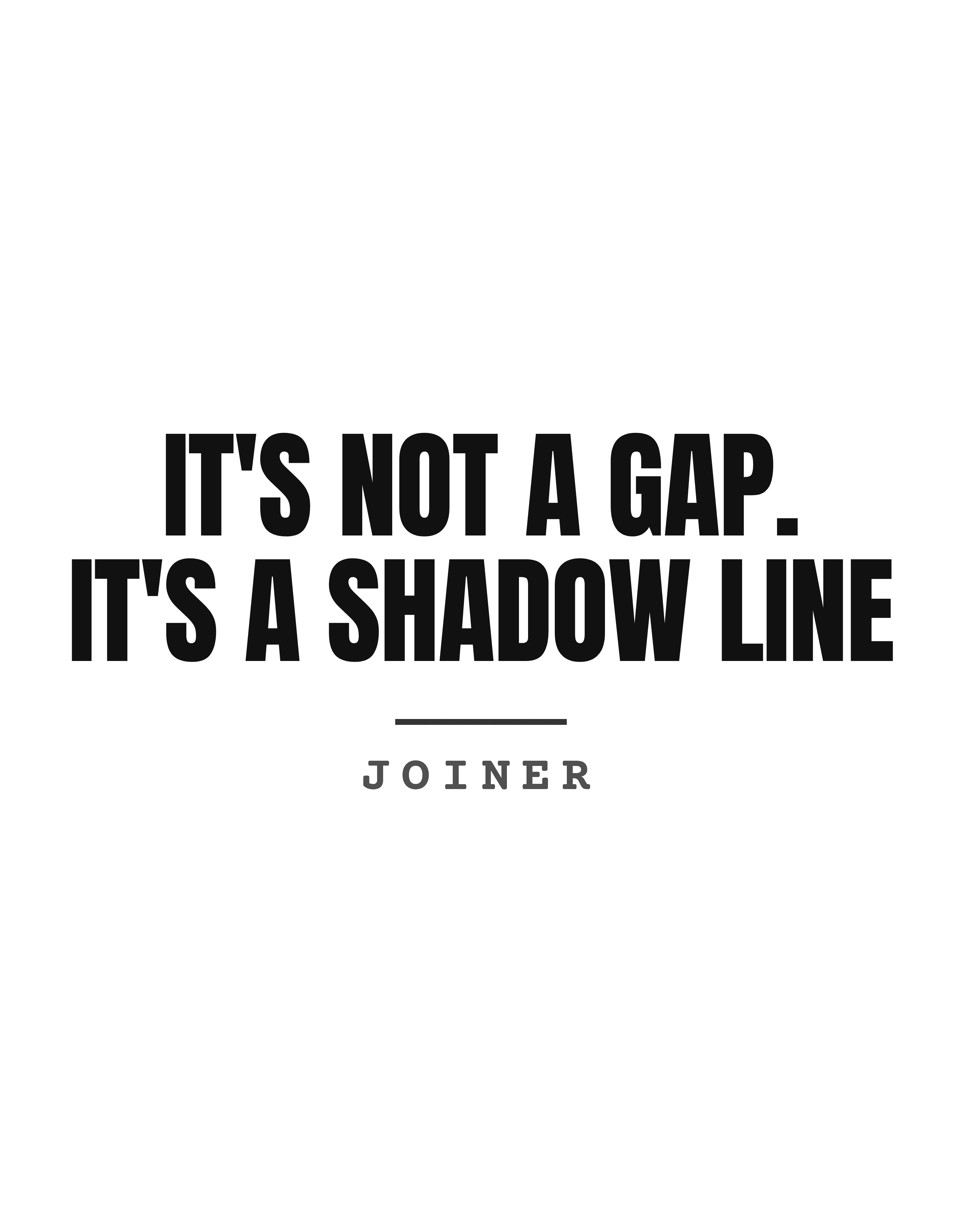 It's not a gap. It's a shadow line