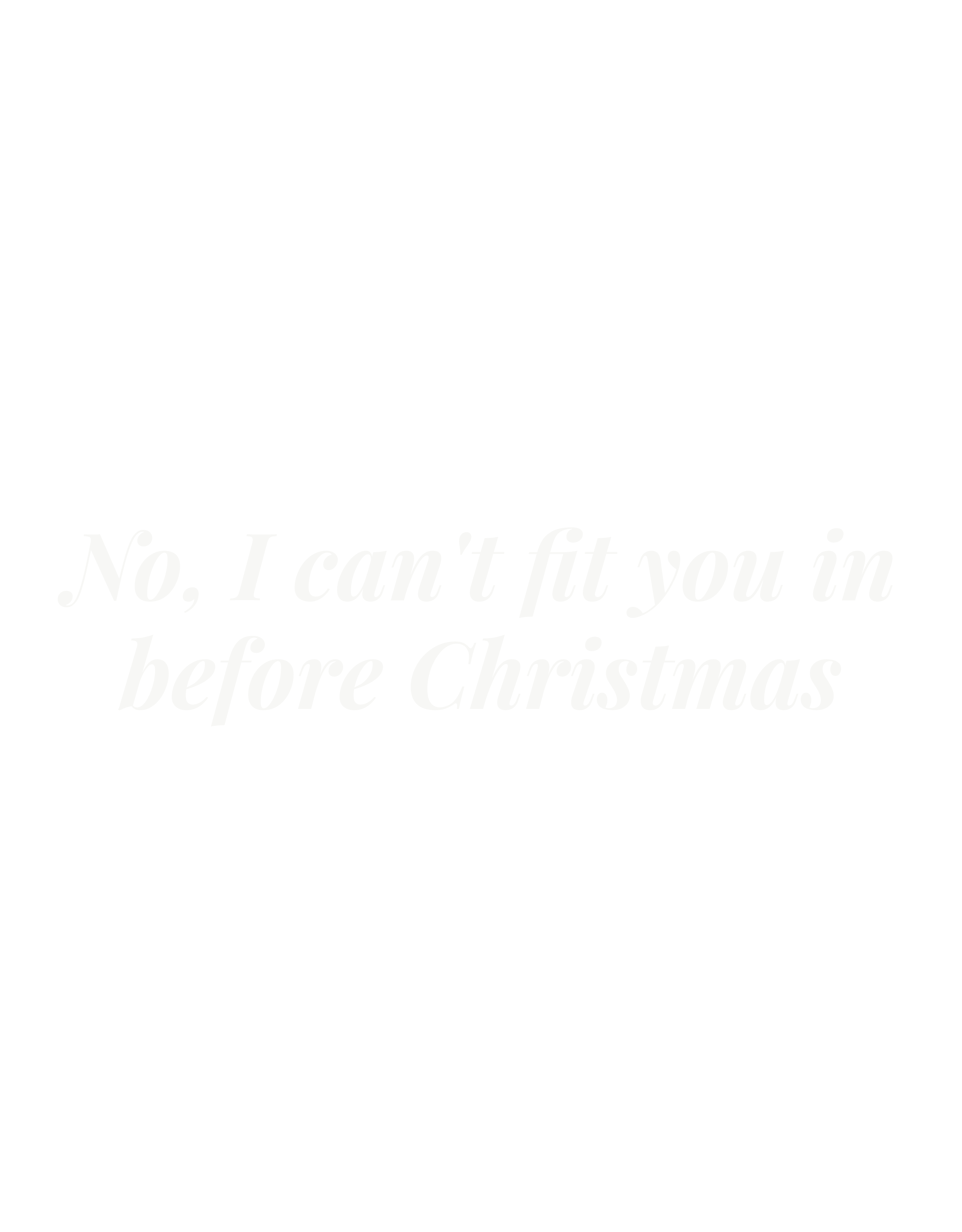 No, I can't fit you in before Christmas