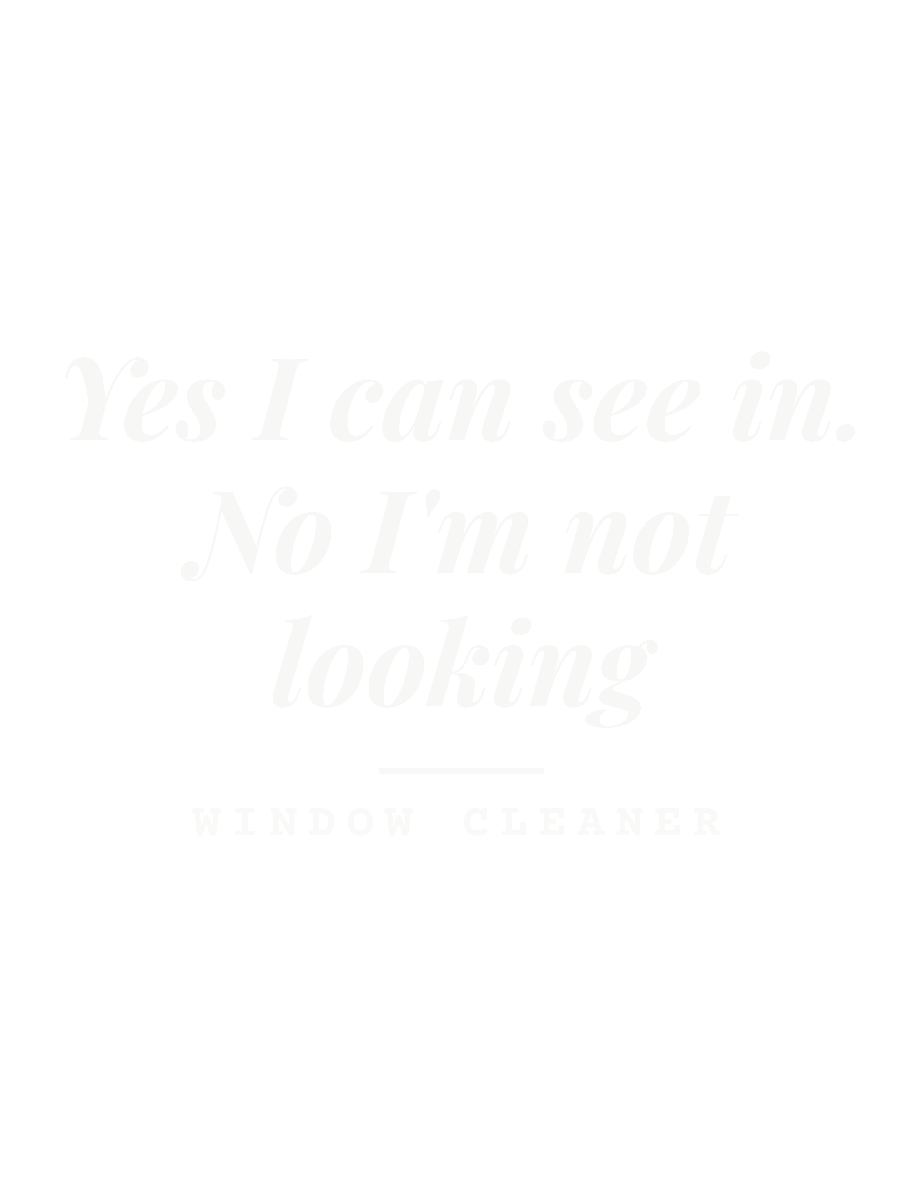 Yes I can see in. No I'm not looking
