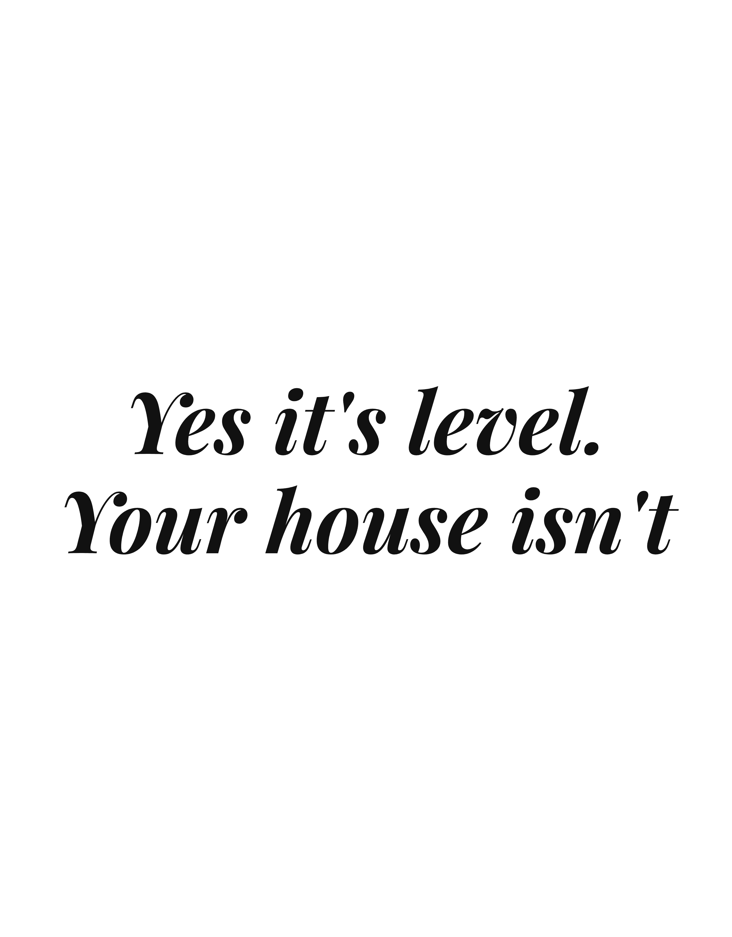 Yes it's level. Your house isn't