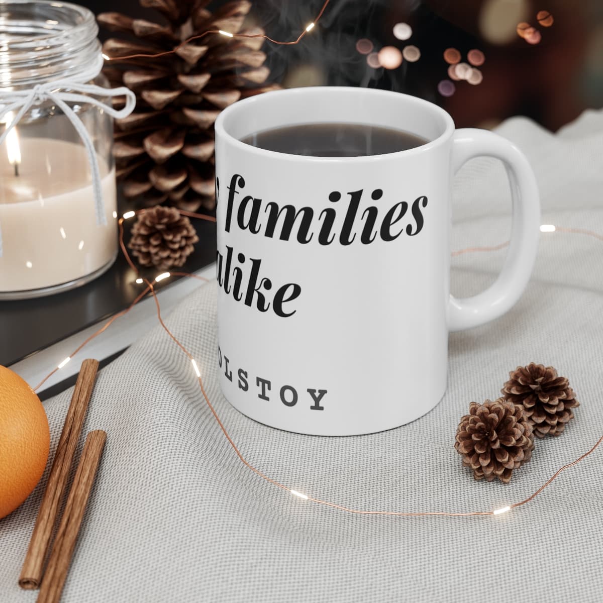 All happy families are alike — On a mug