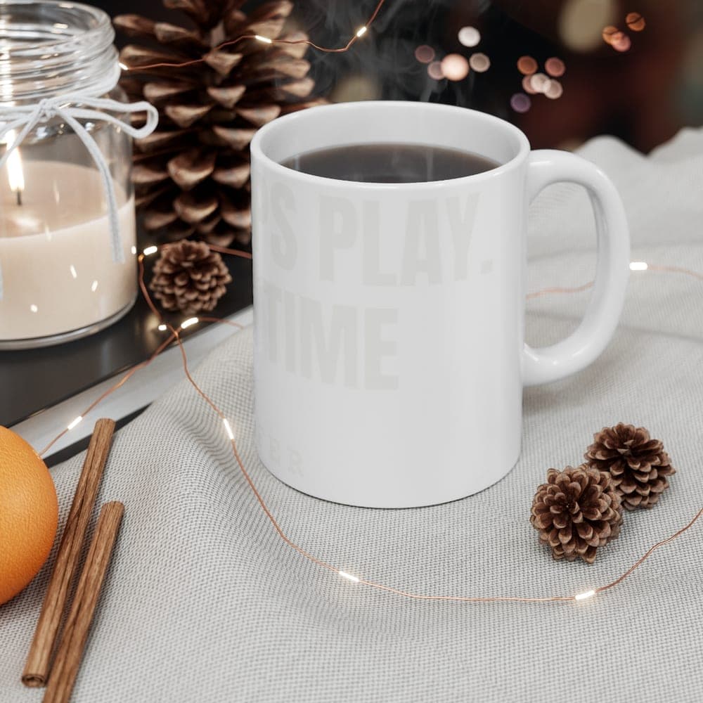 Rain stops play. Every time — On a mug