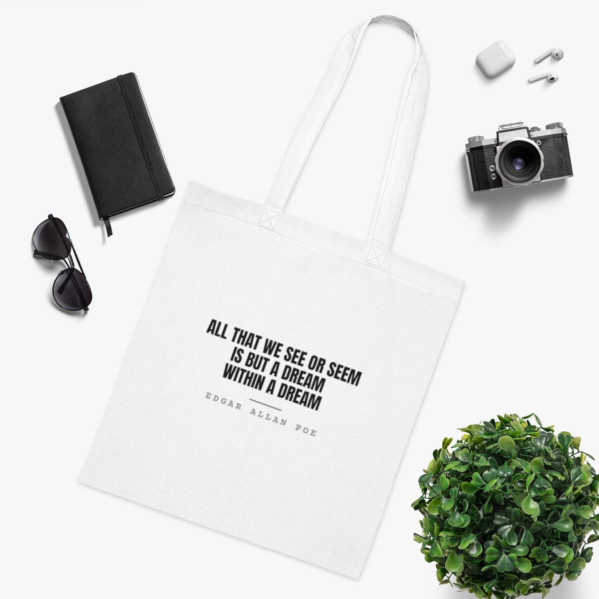 All that we see or seem is but a dream within a dream — On a tote