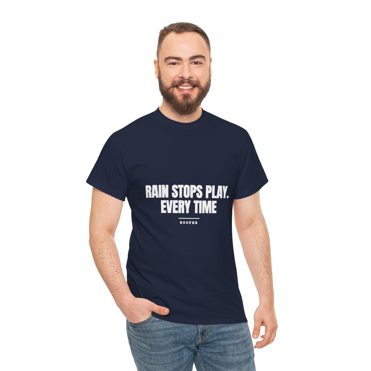 Rain stops play. Every time — On a tee